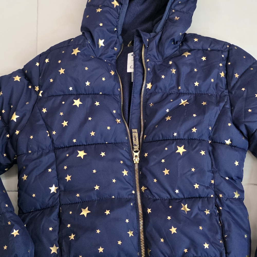 Old Navy Kids Starry Puffer Jacket - Navy and Gold